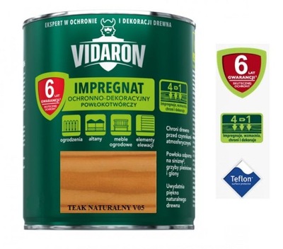 VIDARON IMPREGNAT TEAK NATURALNY 4,5L