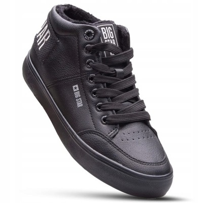 TRAMPKI BIG STAR EE274351 CZARNE OCIEPLANE SNEAKERSY R38