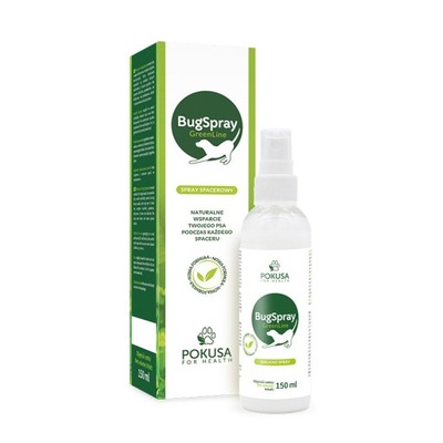 POKUSA GREENLINE BUGSPRAY - NATURALNY SPRAY SPACEROWY DLA PSÓW 150 ML