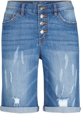 DA68 SPODENKI DAMSKIE JEANS BERMUDY BONPRIX 36 NIEBIESKE