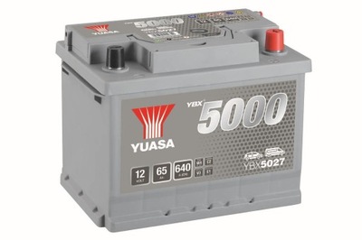 BATERÍA YUASA 5000 YBX5027 65AH 640A P+  