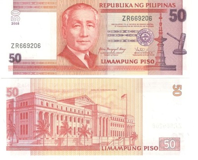 FILIPINY - 50 PESOS 2008 UNC