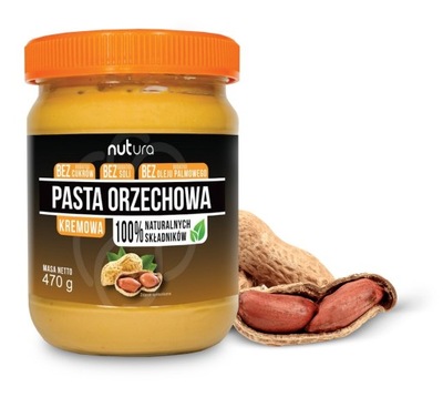 PASTA ORZECHOWA KREMOWA NATURALNA MASŁO ORZECHY