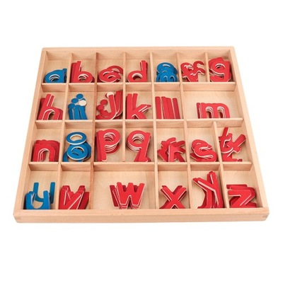 Drewniane zabawki edukacyjne do nauki języka, małe