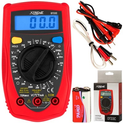 СИЛЬНЫЙ MULTIMETR LCD ТОКА НАПРЯЖЕНИЯ ЭЛЕКТРИЧЕСКИЙ БАТАРЕЯ 9V КОМПЛЕКТ