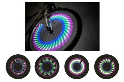OŚWIETLENIE NA SZPRYCHY ROWEROWE 16x LED SENSOR