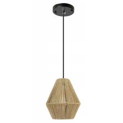 Lampa APP1150 sufitowa drewniana sznurek jutowy