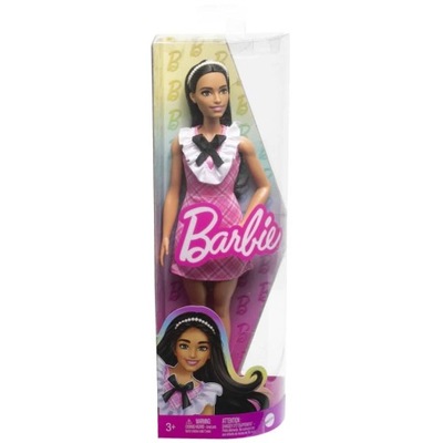 Barbie Fashionistas lalka w różowej kraciastej