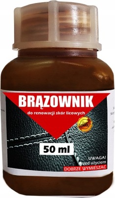 RENOWACJA FARBA BRĄZOWNIK DO SKÓRY SKÓR 50 ml