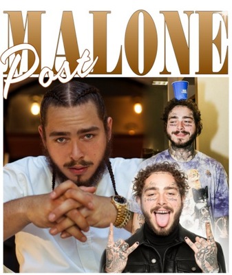 Naprasowanka POST MALONE Na Odzież