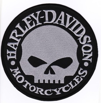 VAR NASZYWKA HARLEY - DAVIDSON 20 CM SKULL COLOR GRIS  