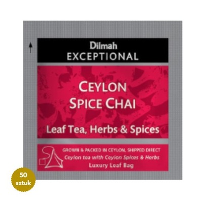Herbata Czarna Dilmah Exceptional KORZENNE PRZYPRAWY Spice Chai 50 Kopert
