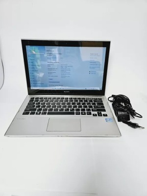 LAPTOP SONY VAIO SVT131A11M DOTYKOWY I5 8/128GB WIN 10 HOME + ŁAD