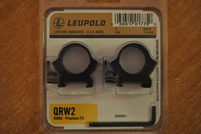 Stalowy montaż obejmy pierścienie LEUPOLD QRW II 1" niski (174065)