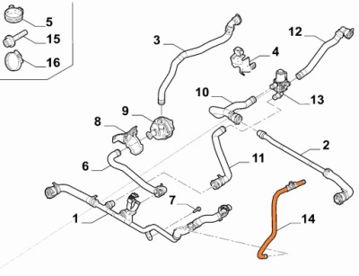 Шланг бачок выравнивательный. alfa romeo giulia 2.0 фото №1