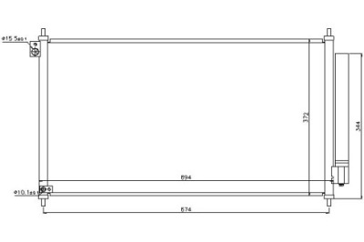 Nissens радиатор кондиционера с осушитель hond фото №1
