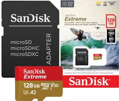 Karta pamięci SANDISK microSDXC 128GB 190/90 MB/s