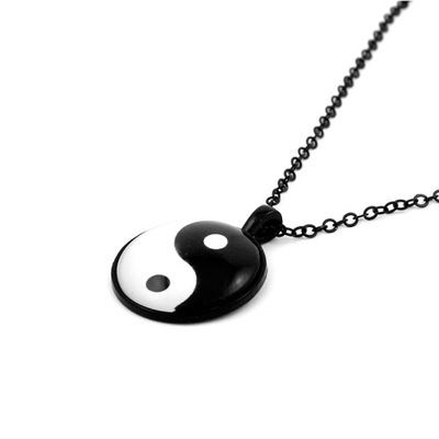 NASZYJNIK YIN YANG BLACK