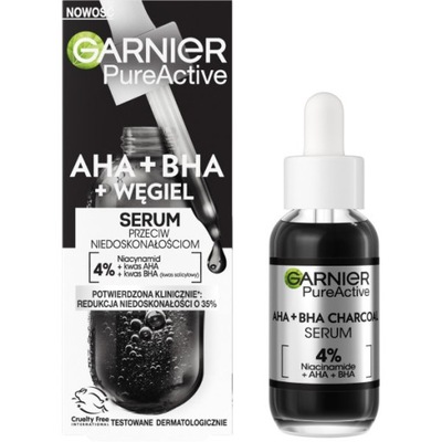 Garnier Pure Active Serum AHA + BHA + Uhlie, 30ml