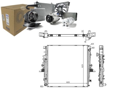 Радіатор двигуна land rover discovery iii range r фото №1