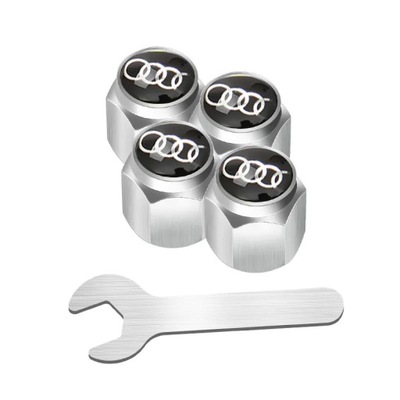 4 PIEZAS COLGANTE CON MINI KLUCCON VÁLVULA NEUMÁTICOS CZAPKAMI PARA AUDI S3 S4 S5 ~5456  