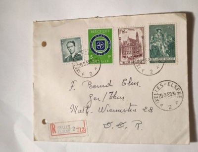 Belgia. Koperta z obiegu. R-ka. 04646