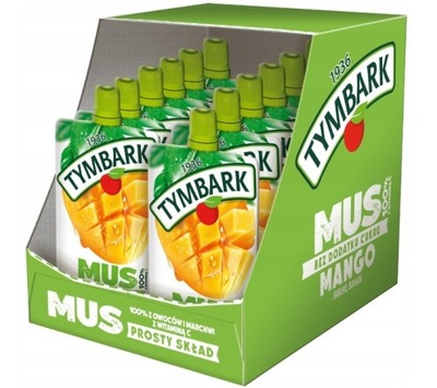 Tymbark MUS 100% MANGO Jabłko Banan 12 x 120g