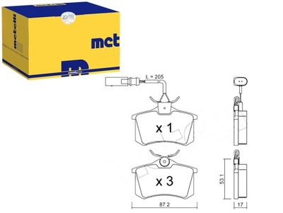 METELLI ZAPATAS DE FRENADO PARTE TRASERA METELLI  