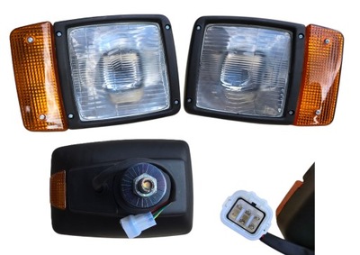 KOMPLET LAMP REFLEKTORÓW PRAWA/LEWA ŁADOWARKI JCB