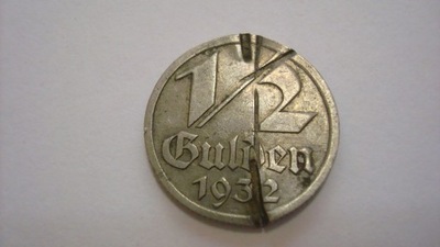 1/2 guldena 1932 Gdańsk WMG stan 5