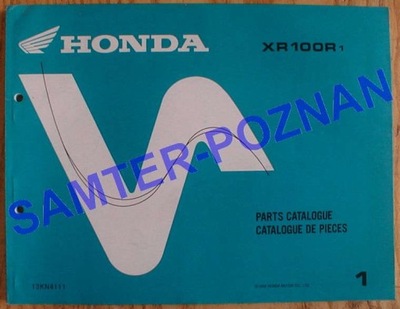 HONDA XR 100 R1 - KATALOG ЗАПЧАСТИ 2000 фото