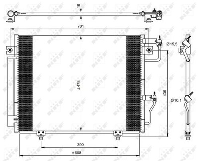 RADUADOR DE ACONDICIONADOR NRF NRF 350049  