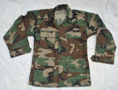 bluza wojskowa BDU WOODLAND SMALL SHORT SS US ARMY ripstop 65/35