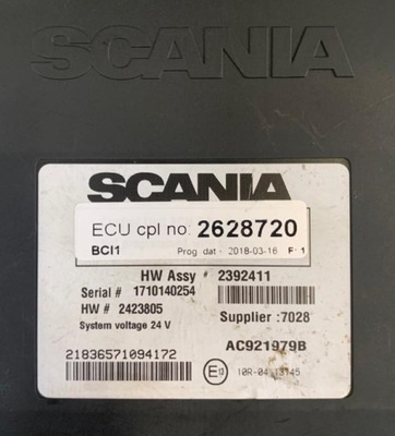 Scania r блок управления бортовой компьютер ecu 2628720 фото №1