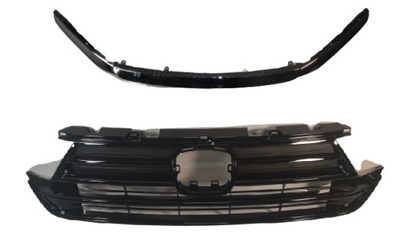 Honda odyssey 21- решітка радіатора решітка радіатора чорний блиск + молдинг хром перед фото №1