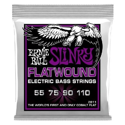 Struny ERNIE BALL 2811 Flatwound Cobalt (55-110)