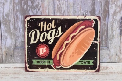 BLASZANY SZYLD - HOT DOGS - Najlepsze Hot Dogi