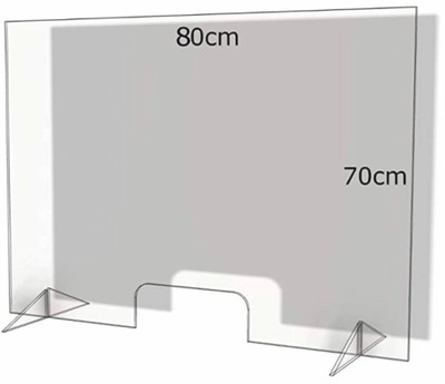 Osłona ochronna z pleksi na ladę FLEXISTYLE, 80x70