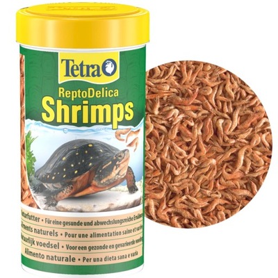 Pokarm dla żółwi wodnych krewetki suszone Tetra ReptoDelica Shrimps 250ml