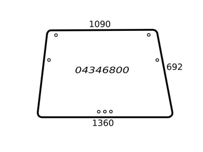 GLASS PRZEDNIA/TYLNA DEUTZ FAHR DX 04346800 043633  