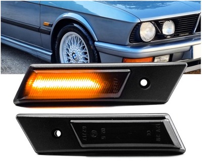 ДИНАМІЧНІ ЧОРНІ ПОВОРОТНИКИ LED (СВІТЛОДІОД) BMW E28 E32 E34 E36 ТОНОВАНІ PŁYWAJĄCE