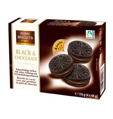 Feiny Biscuits Black & Chocolate ciasteczka 176g