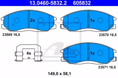 ZAPATAS DE FRENADO HYUNDAI ATE  