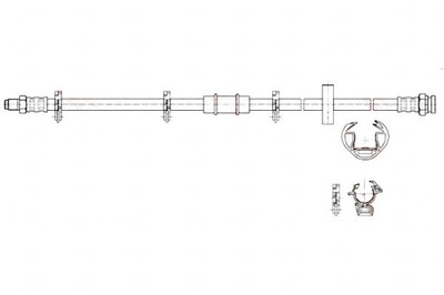 ПАТРУБОК ТОРМОЗНОЙ ELAST. FIAT UNO 0.9-1.7D 01.83-1
