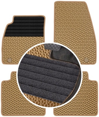 SAAB 9-5 II 2010-2012 ALFOMBRILLAS GOMA PARA COCHE EVA COLOR BEIGE  