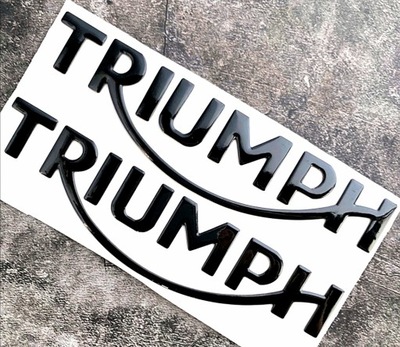 Logo TRIUMPH Emblemat Triumph Czarny Napis 3D Gift