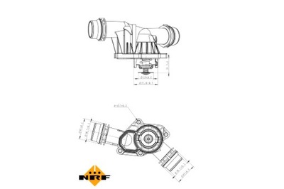 NRF ТЕРМОСТАТ ЖИДКОСТИ CHŁODZĄCEJ BMW 3 E46 5 E39 2.0D 02.98-09.03