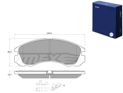 Гальмівні колодки гальмівні mitsubishi outlander 03- перед tomex brakes фото №1