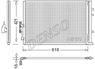 RADUADOR DE ACONDICIONADOR DENSO DCN05016  