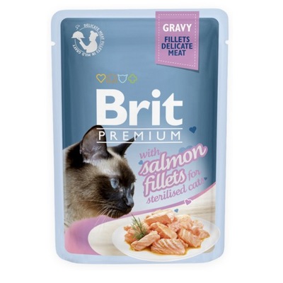 Brit Premium Cat Sterilised Fillets Salmon 85g